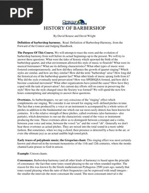 History of barbershop