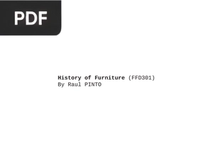 History of Furniture