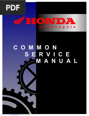 Honda Motorcycle Common Service Manual