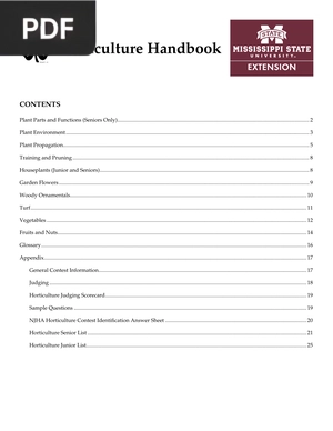 Horticulture Handbook