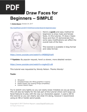 How to Draw Faces for Beginners