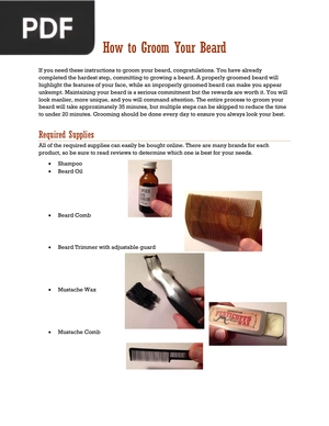 How to Groom Your Beard