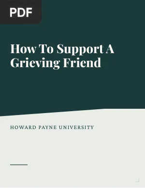 How To Support A Grieving Friend