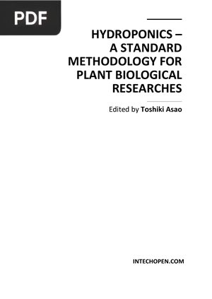 Hydroponics – a standard methodology for plant biological researches