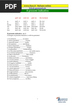 Il presente indicativo