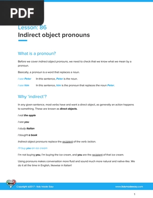 Indirect Object Pronouns