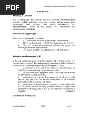 Information and Communication Technology