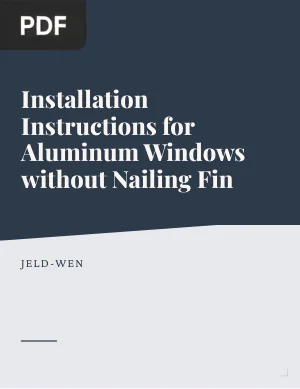 Installation Instructions for Aluminum Windows without Nailing Fin