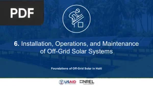 Installation, Operations, and Maintenance of Off-Grid Solar Systems