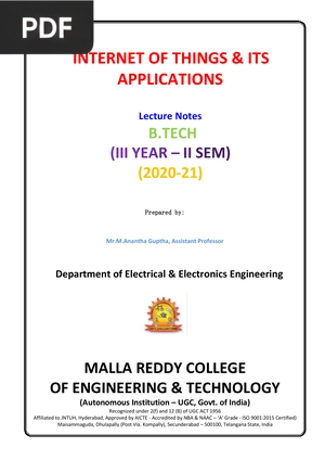 Internet of things and its applications