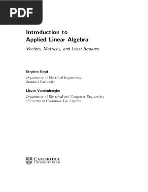 Introduction to Applied Linear Algebra