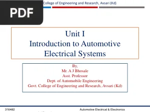 Introduction to Automotive Electrical Systems