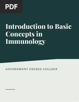 Introduction to Basic Concepts in Immunology