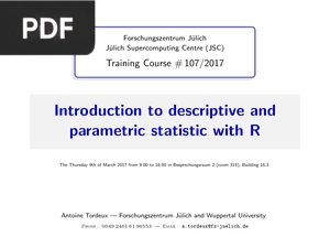 Introduction to descriptive and parametric statistic with R