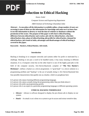 Introduction to Ethical Hacking