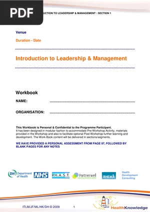 Introduction to Leadership & Management