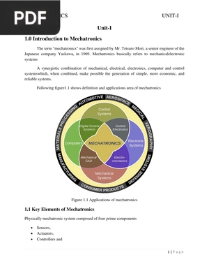Introduction to Mechatronics