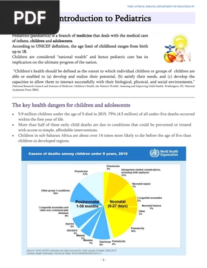 Introduction to Pediatrics