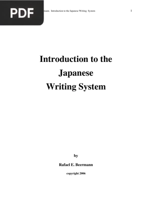 Introduction to the Japanese Writing System
