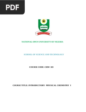 Introductory Physical Chemistry I