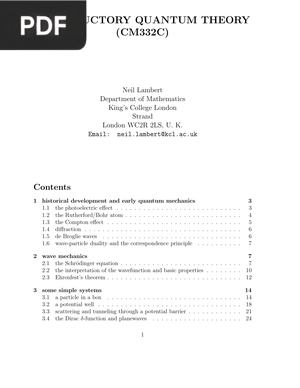 Introductory quantum theory