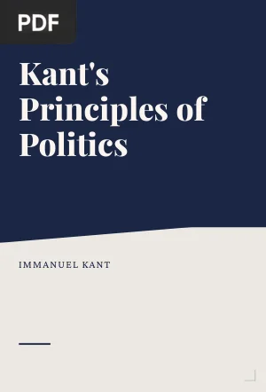 Kant's Principles of Politics