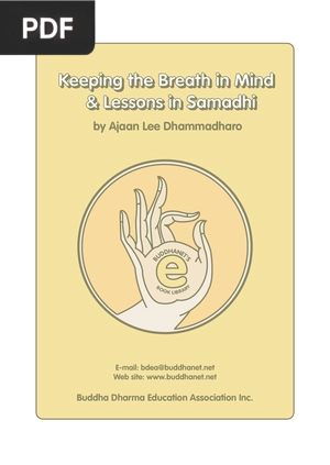 Keeping the breath in mind & Lessons in Samadhi