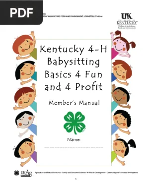 Kentucky 4-H Babysitting Basics 4 Fun and 4 Profit