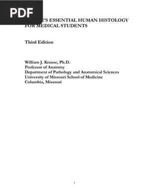 Krauses Essential Human Histology for Medical Students