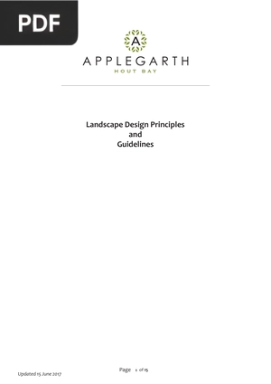 Landscape Design Principles and Guidelines