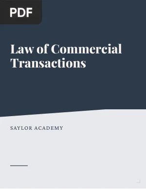 Law of Commercial Transactions