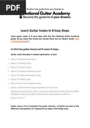 Learn Guitar Scales In 8 Easy Steps