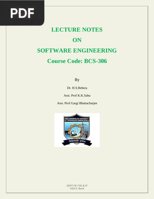 Lecture notes on software engineering