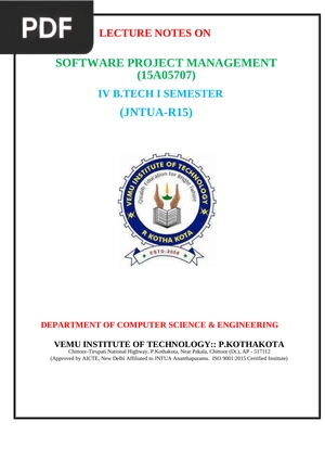 Lecture Notes On - Software Project Management