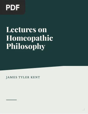 Lectures on Homeopathic Philosophy