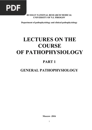 Lectures on the Course of Pathophysiology