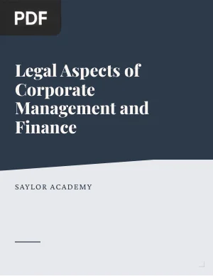 Legal Aspects of Corporate Management and Finance