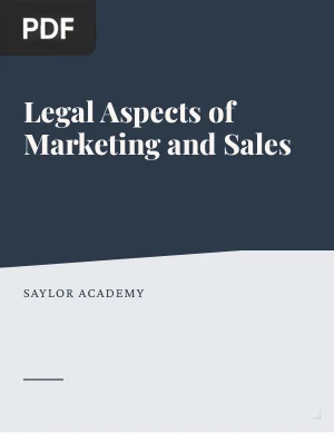 Legal Aspects of Marketing and Sales