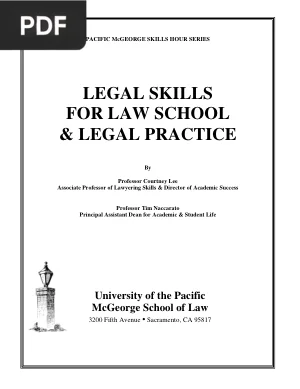 Legal Skills for Law School and Legal Practice
