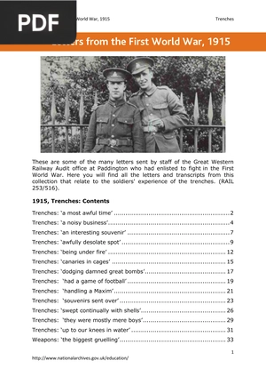 Letters from the First World War, 1915