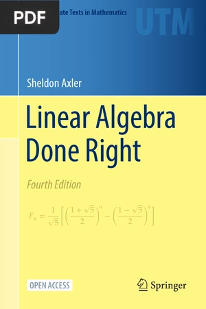 Linear Algebra Done Right