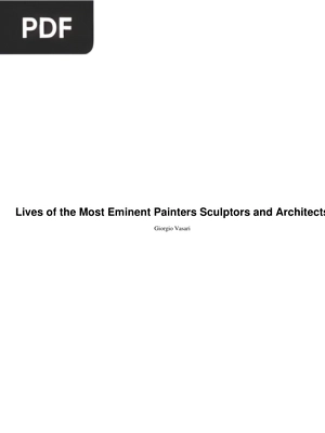 Lives of the Most Eminent Painters Sculptors and Architects
