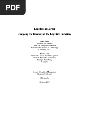 Logistics at Large: Jumping the Barriers of the Logistics Function