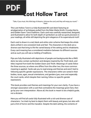 Lost Hollow Tarot