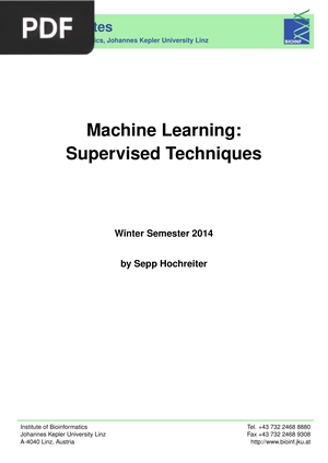 Machine Learning - Supervised Techniques