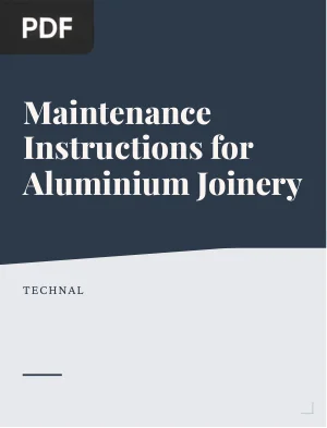 Maintenance Instructions for Aluminium Joinery