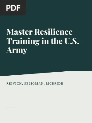 Master Resilience Training in the U.S. Army