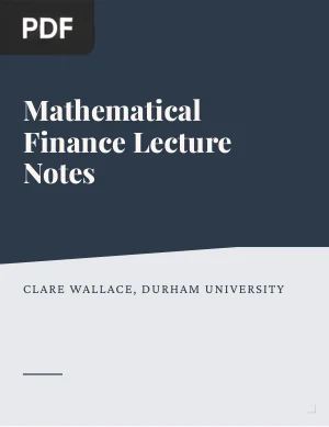 Mathematical Finance Lecture Notes