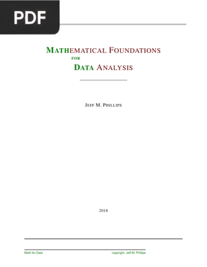 Mathematical Foundations for Data Analysis