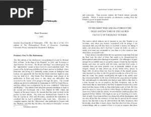 Meditations on First Philosophy